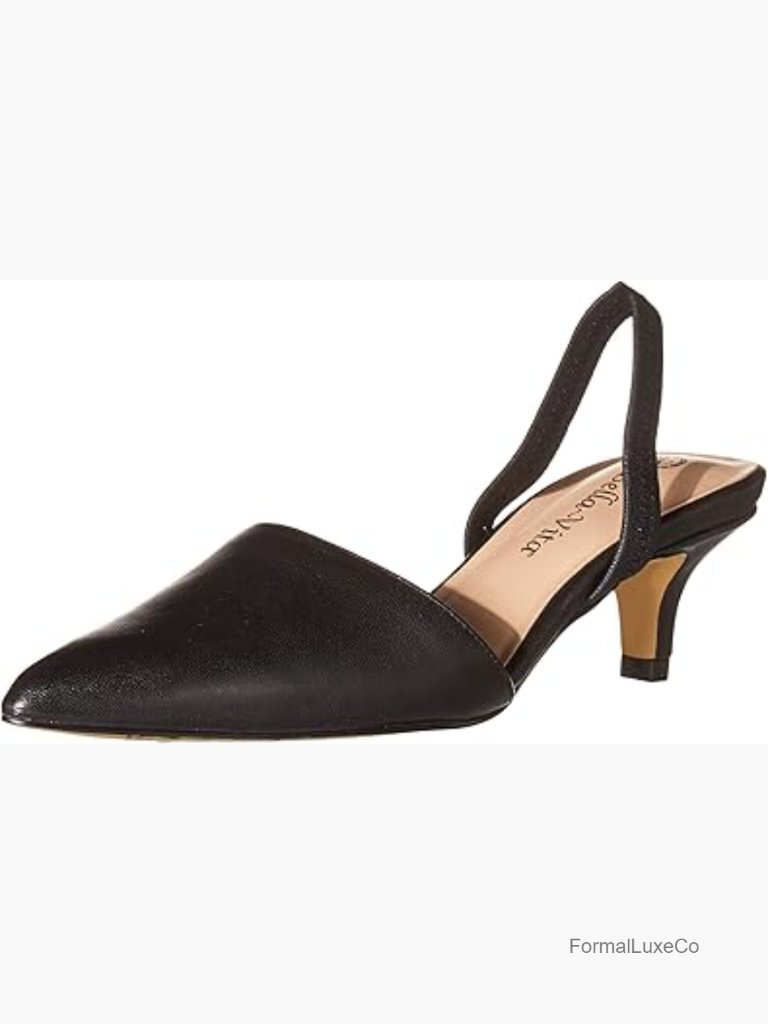 Women's Pumps - Kitten Heel Pointed Toe Slingback Dress Shoes